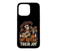 Sugar Skull Mariachi My Guitar Their Joy Saying Coque pour iPhone 15 Pro Max