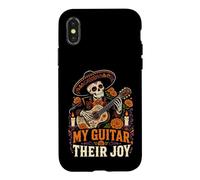 Sugar Skull Mariachi My Guitar Their Joy Saying Coque pour iPhone X/XS