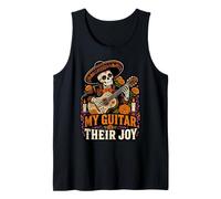 Sugar Skull Mariachi My Guitar Their Joy Saying Débardeur