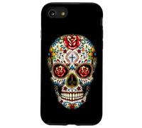Sugar Skull Roses Dia De Los Muertos Le Jour des Morts Coque pour iPhone SE (2020) / 7/8