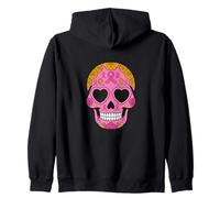 Sugar Skull Ruban de Sensibilisation au Cancer du Sein Rose Calavera Sweat à Capuche