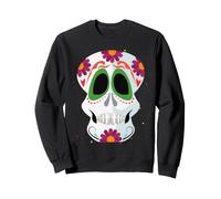 Sugar Skulls Jour des Morts Cuisine Traditionnelle Latine Mexique Sweatshirt