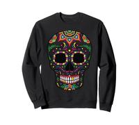 Sugar Skulls Jour des Morts Cuisine Traditionnelle Latine Mexique Sweatshirt