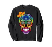 Sugar Skulls Jour des Morts Cuisine Traditionnelle Latine Mexique Sweatshirt