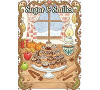 Sugar & Smiles: A Cute Desserts Coloring Book