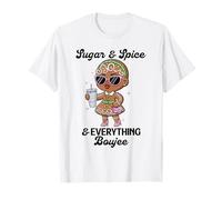 Sugar & Spice & Everything Boujee Graphique de Noël Amusant T-Shirt