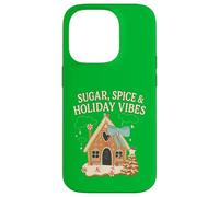 Sugar Spice Holiday Vibs Gingerbread Christmas Party Santa Coque pour iPhone 14 Pro