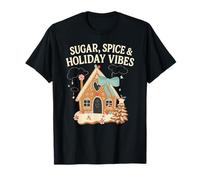 Sugar Spice Holiday Vibs Gingerbread Christmas Party Santa T-Shirt