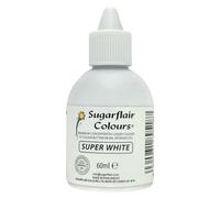 Sugarflair Colorant alimentaire liquide super blanc, concentré pour colorer la pâte à sucre, la crème au beurre, le glaçage, le glaçage royal, les macarons, les meringues, les décorations de gâteaux