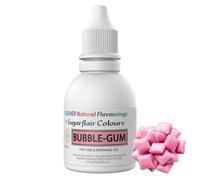 Sugarflair Colours 100 pour cent Natural Flavour Bubble Gum Kosher - Arôme Alimentaire Liquide pour Gâteaux, Cupcakes, Glaçages, Pâtisserie, Biscuits - Arôme Intenses - 30 ml