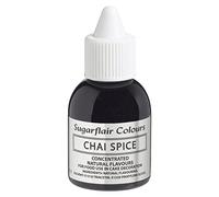 Sugarflair Colours 100 pour cent Natural Flavour Chai Spice - Arôme Alimentaire Liquide pour Gâteaux, Cupcakes, Glaçages, Pâtisserie, Biscuits - Arôme Intenses - 30 ml