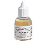 Sugarflair Colours 100 pour cent Natural Flavour Vanilla Kosher - Arôme Alimentaire Liquide pour Gâteaux, Cupcakes, Glaçages, Pâtisserie, Biscuits - Arôme Intenses - 30 ml