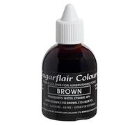 Sugarflair Colours Airbrush Colours Brown - Marron - Nourriture Dye Liquide, Peinture Airbrush pour Gâteaux, Cupcakes, Glaçage et Décorations de Gâteaux - 60 ml
