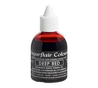 Sugarflair Colours Airbrush Colours Deep Red - Nourriture Dye Liquide, Peinture Airbrush pour Gâteaux, Cupcakes, Glaçage et Décorations de Gâteaux - 60 ml