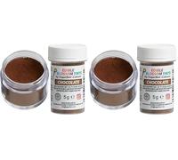 Sugarflair Colours Blossom Tint Dust Chocolate - Colorant Alimentaire Poudre pour Gâteaux, Pâte à Sucre, Glaçage, Chocolat, Crème au beurre, Macarons - 5g (Lot de 2)