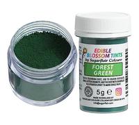 Sugarflair Colours Blossom Tint Dust Forest Green - Colorant Alimentaire Poudre pour Gâteaux, Pâte à Sucre, Glaçage, Chocolat, Crème au beurre, Macarons - 5g