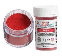 Sugarflair Colours Blossom Tint Dust Ruby - Colorant Alimentaire Poudre pour Gâteaux, Pâte à Sucre, Glaçage, Chocolat, Crème au beurre, Macarons - 5g