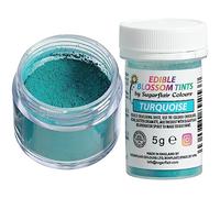 Sugarflair Colours Blossom Tint Dust Turquoise - Colorant Alimentaire Poudre pour Gâteaux, Pâte à Sucre, Glaçage, Chocolat, Crème au beurre, Macarons - 5g