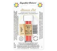 Sugarflair Colours Blossom Tint Dusting Poppy Red - Rouge Coquelicot - Alimentaires Comestibles pour Décorer Pâte de Sucre, Glaçage, Chocolat, Crème au Beurre, Macarons - 7ml
