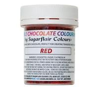 Sugarflair Colours Chocolate Colour Red - Rouge - Colorant Alimentaire pour Chocolat pour Colorer le Chocolat, les Pralines - 35g