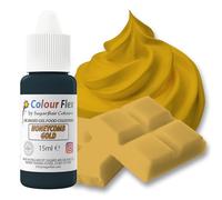 Sugarflair Colours Colourflex Honeycomb Gold, Colorant Alimentaire Gel à Base d'Huile pour Crème au beurre, Ganache, Chocolat, Fondant, Crème, Food Coloring - 15 ml