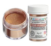 Sugarflair Colours Edible Lustre Bronze Splendour - Colorant Alimentaire, Couleurs pour les Gâteaux, Cupcakes, Chocolat, Pâtisseries, Desserts, Glaces, Cocktails - 4g