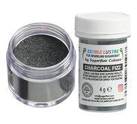 Sugarflair Colours Edible Lustre Charcoal Fizz - Colorant Alimentaire, Couleurs pour les Gâteaux, Cupcakes, Chocolat, Pâtisseries, Desserts, Glaces, Cocktails - 4g