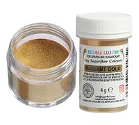 Sugarflair Colours Edible Lustre Gold - Colorant Alimentaire, Couleurs pour les Gâteaux, Cupcakes, Chocolat, Pâtisseries, Desserts, Glaces, Cocktails - 4g