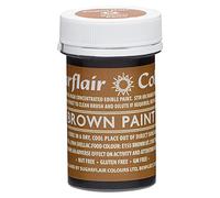 Sugarflair Colours Edible Matt Paint Brown - Colorant Alimentaire, Peinture Mate pour Glaçage, Pâte à Sucre, Royal Icing, Massepain et la Cème au Beurre - 20g