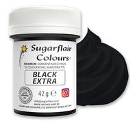 Sugarflair Colours Maximum Concentrated Paste Colour Black - Noir - Colorant Alimentaire Nourriture Dye pour Massepain et Pâte à Sucre - 42g