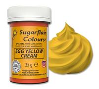 Sugarflair Colours Spectral Concentrated Paste Colours Egg Yellow, Cream - Jaune d'œuf-Crème - Colorant Alimentaire Pâte, Nourriture Dye pour Fondant et Massepain - 25g