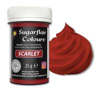 Sugarflair Colours Spectral Concentrated Paste Colours Pastel Scarlet - Pastel Rouge Écarlate - Colorant Alimentaire Pâte, Nourriture Dye pour Fondant et Massepain - 25g