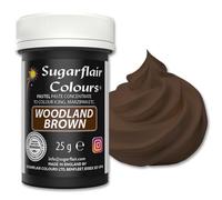 Sugarflair Colours Spectral Concentrated Paste Colours Pastel Woodland Green - Pastel Marron Forêt - Colorant Alimentaire Pâte, Nourriture Dye pour Fondant et Massepain - 25g