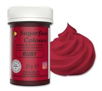 Sugarflair Colours Spectral Concentrated Paste Colours Ruby - Rouge Rubis - Colorant Alimentaire Pâte, Nourriture Dye pour Fondant et Massepain - 25g