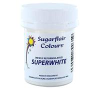 Sugarflair Colours white Icing Whitener, Poudre Blanchissante pour Intensifie la Blancheur de Votre Glaçage ou de Votre Pâte d'Amande - 20 g