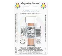 Sugarflair Lustre Couleur à épousseter - Or rose pâle - Sans E171 - Poudre de colorant alimentaire, poussière de couleur comestible, pinceau ou ajouter un rajeunisseur pour créer un effet de peinture accrocheur - 2 g