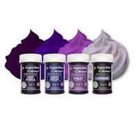Sugarflair Paste Colour, Colorant Alimentaire, Purple, Set/4