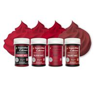 Sugarflair Paste Colour, Colorant Alimentaire, Red, Set/4