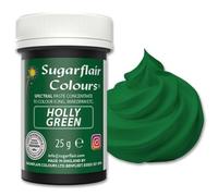 Sugarflair Paste Colour, Colorant en Pâte, Holly Green, 25 g