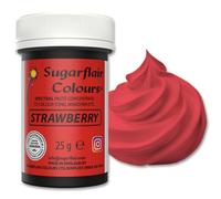 Sugarflair Paste Colour, Colorant en Pâte, Strawberry Red, 25 g