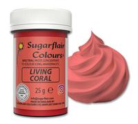 Sugarflair Paste Colour, Colorant en Pâte, Vivid Coral Red, 25 g
