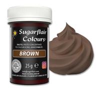 Sugarflair Colours Spectral Concentrated Paste Colours Pastel Brown - Pastel Marron - Colorant Alimentaire Pâte, Nourriture Dye pour Fondant et Massepain - 25g