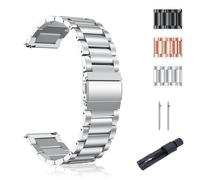 SUGARJAR 18/20/22mm Bracelet Compatible avec Garmin/pour Huawei/Samsung/Compatible avec Amazfit/Fossil, Acier Inoxydable Bracelets de Remplacement pour IDW/Fitpolo/RUIMEN/Jugeman/Blackview/Aea