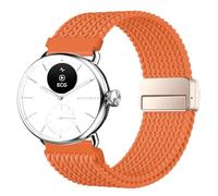 SUGARJAR 18/20mm Bracelet Tressé Compatible Withing s ScanWatch 2 (38mm/42mm), Nylon Élastique Fermeture Magnétique pour Withing s ScanWatch Light/Nova Brilliant/Nova Band Mixte
