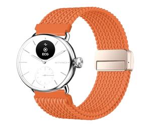 SUGARJAR 18/20mm Bracelet Tressé Compatible Withing s ScanWatch 2 (38mm/42mm), Nylon Élastique Fermeture Magnétique pour Withing s ScanWatch Light/Nova Brilliant/Nova Band Mixte
