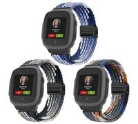 SUGARJAR 3 Lot Bracelet Tressés Compatibles avec XPLORA X5/XGO3/XGO2, Tissu ultra-léger, étanches jusqu'à 10 ATM, Adaptés aux enfants (Multicolore)