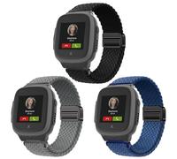 SUGARJAR 3 Lot Bracelet Tressés Compatibles avec XPLORA X5/XGO3/XGO2, Tissu ultra-léger, étanches jusqu'à 10 ATM, Adaptés aux enfants (Multicolore)