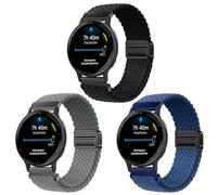 SUGARJAR 3 Pièces Tissé Bracelet Compatible avec Garmi n/Huawe i/Samsun g/Amazfi t/Fossil, 18/20/22mm Nylon Bracelets de Remplacement pour IDW/Fitpolo/RUIMEN/Jugeman/Blackview/Aeac