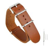 SUGARJAR Bracelet Cuir 18/19/20/22mm, Bracelets Cuir Vintage Compatibles avec Garmin/Withings/Fossil avec Boucle Acier Inoxydable pour Remplacement Hommes et Femmes