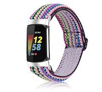 SUGARJAR Bracelet Nylon Élastiques pour Fit bit Charge 6/5,Doux & Respirants